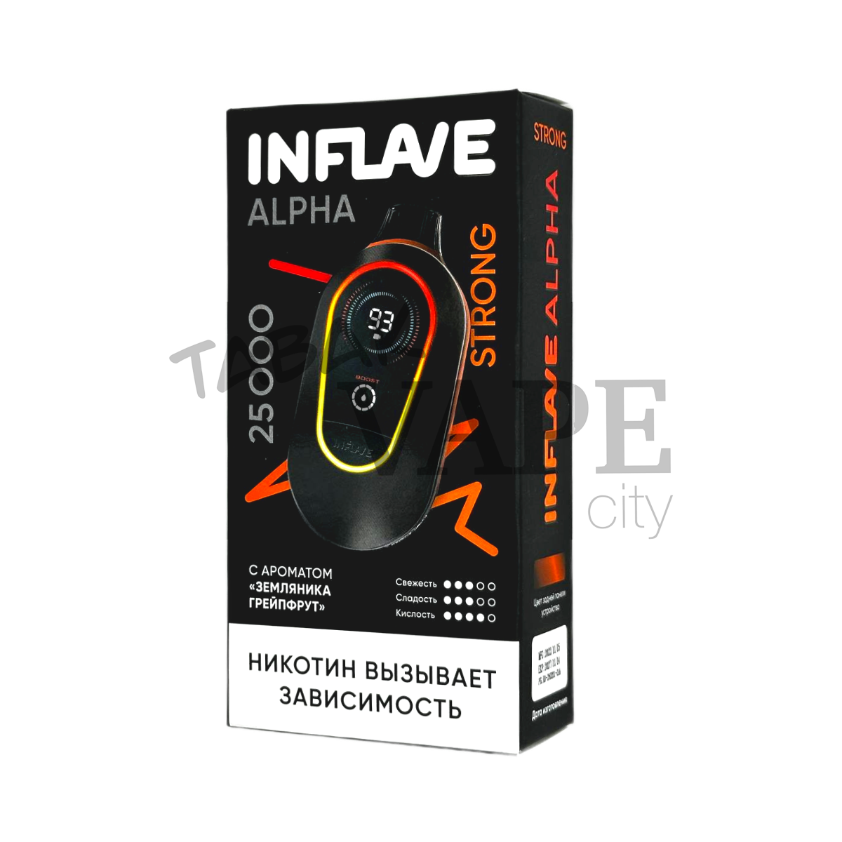 INFLAVE ALPHA 25000 Strong Земляника грейпфрут 2%