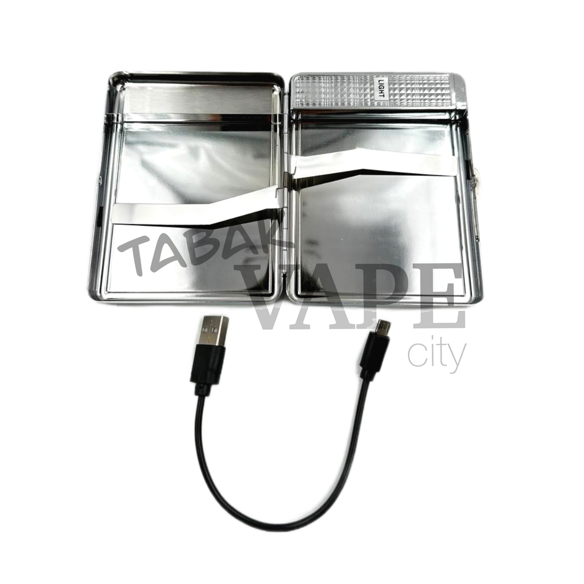 Портсигар TVC искусственная кожа Mallboro c зажигалкой 20 сигарет